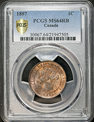 1897 One Cent MS64 RB